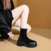 Thick-soled Thick-heeled Martin Boots for Women's 2025 Autumn New Thin Boots Versatile Fashion Height-increasing and Thin Elastic Short Boots