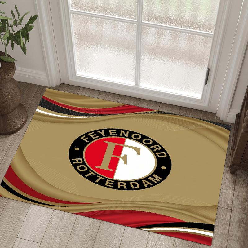 Feyenoord Design Crystal Velvet Carpet Cozy Non?Slip Printed Rug For Bedroom Living Room Entrance