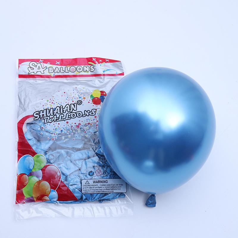 Factory ShuaiAn 1.8 Gram 10 Inch Metallic Latex Balloons for Parties Decoration Wedding Graduation Decor Baby Shower