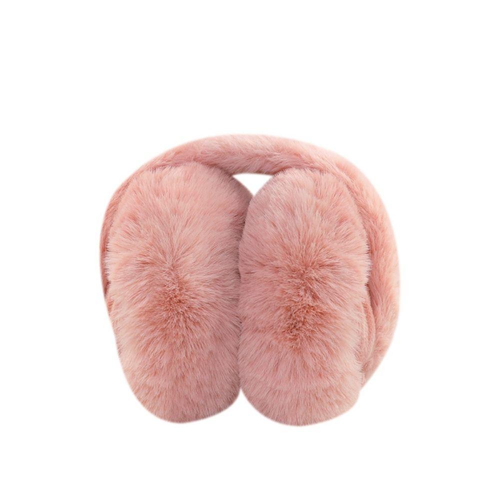 Solid Color Plush Ear Warmer Folding Ear Cover New Earflap Outdoor