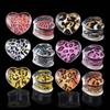 2pcs 8-30mm Sexy Leopard Heart-shaped Ear Plug Gauges Tunnels Ear Stretcher Expander Body Jewelry for Women Men