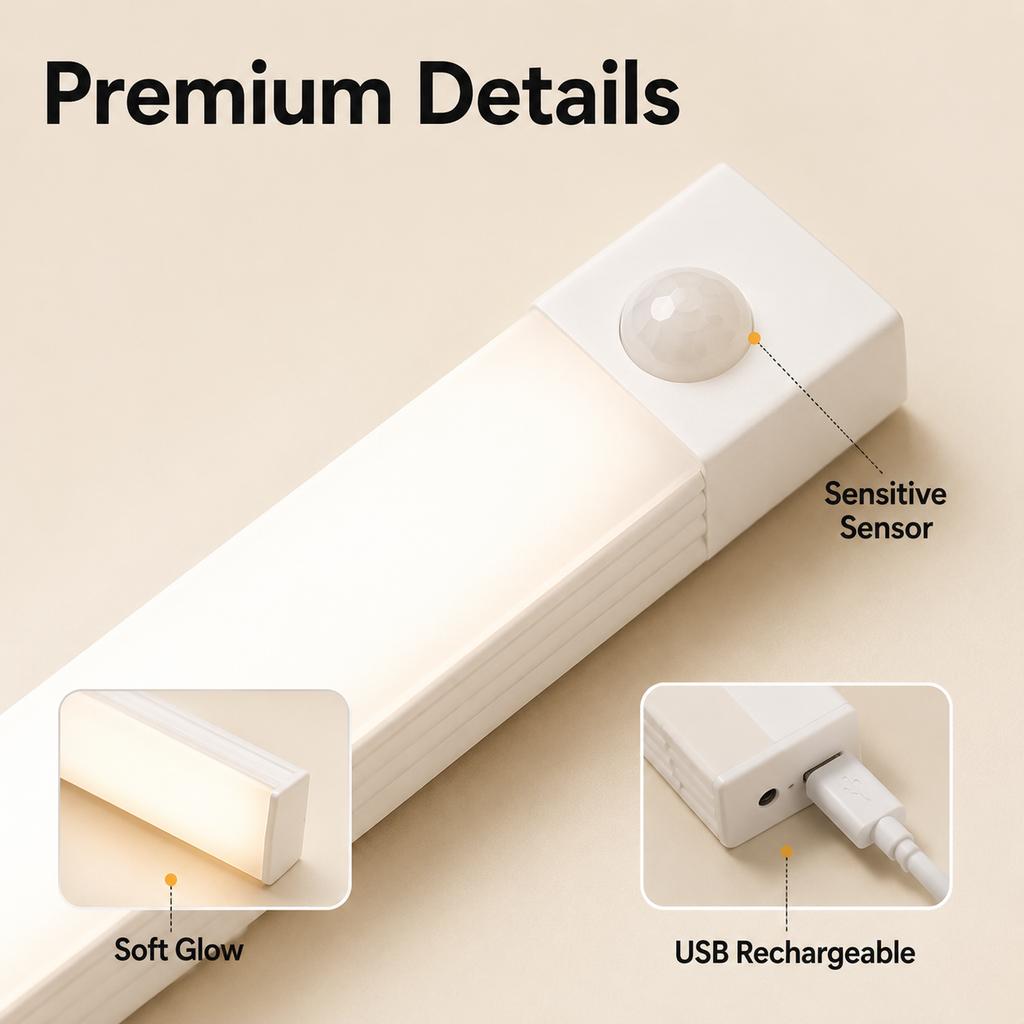 PIR Motion Sensor Led Lights Battery Light For Home Portable Indoor Lighting Bulbs Tubes
