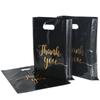 100 Pcs Waterproof Thank You Packaging Bag with Handle Shopping Bag Plastic Thank You Bags  Cookie