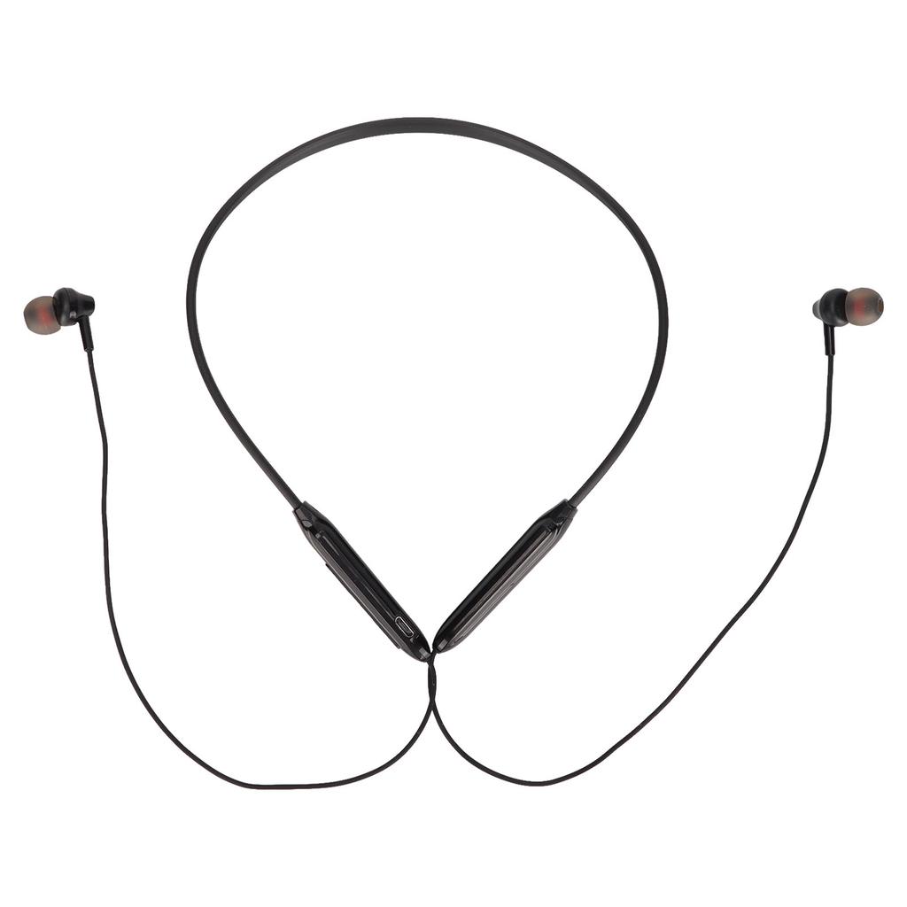 Bluetooth-наушники с шейным ободком IPX7 Водонепроницаемые Шумоподавление Глубокий Бас Легкие Беспроводные Спортивные Наушники Черный