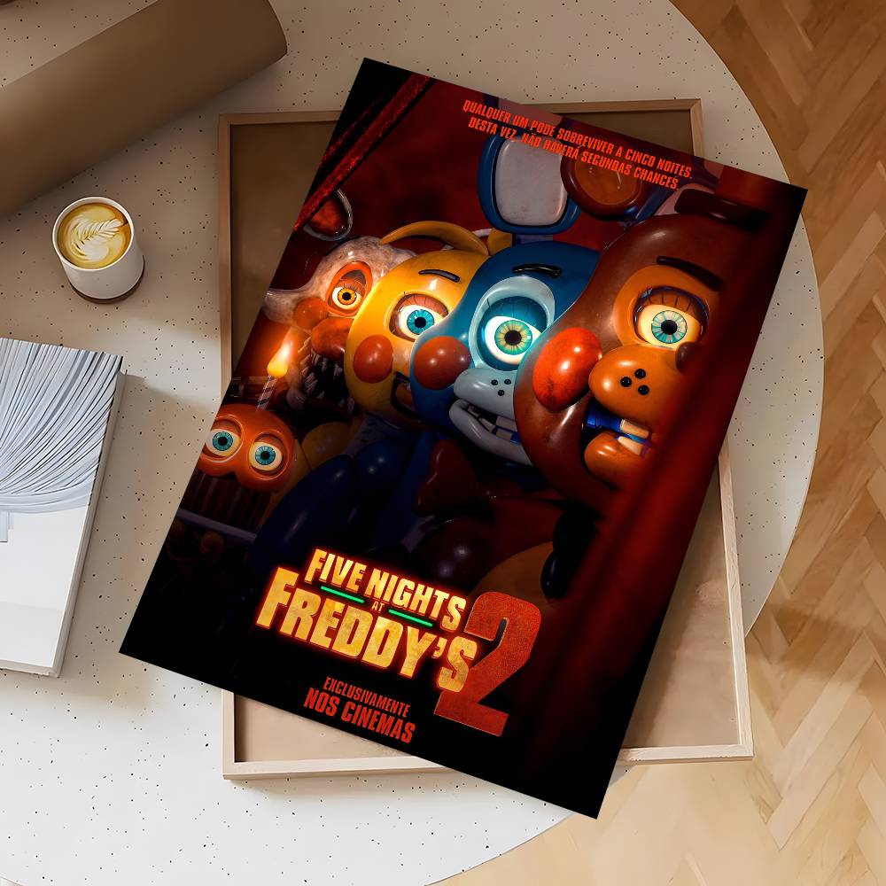 Аниме Fnaf Five-nights-At-Freddys 2 Постер Самоклеящаяся Водонепроницаемая Наклейка Для Декора Барной Комнаты Высококачественная Печать Подарок