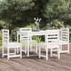 VidaXL Garden Dining Set 5 Pcs White Solid Pine Wood 3154684