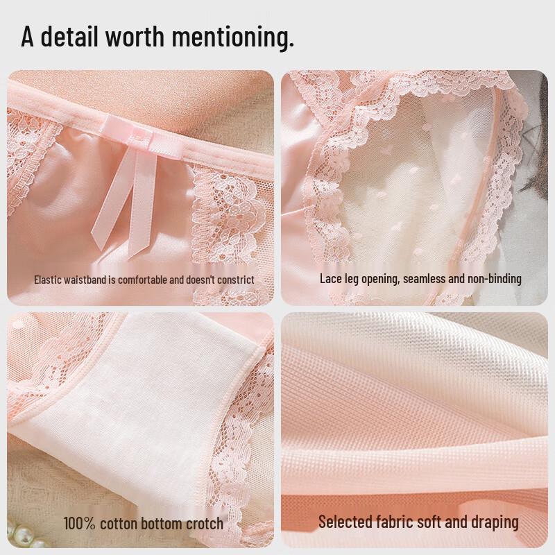 Dushi Liren Женские сексуальные кружевные трусики, 3 шт.