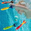 Floating Torpedoes Rings Swimming Pool Toys Dive Sticks Kids Game Prop Gift