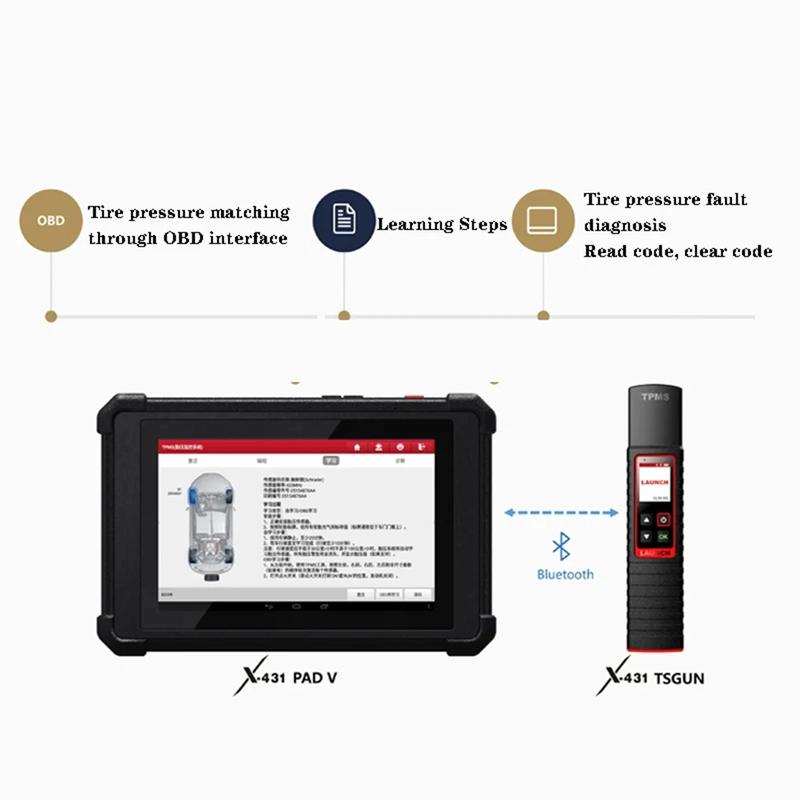 Launch X431 TSGUN TPMS 315/433 МГц 2-в-1 RF-сенсор X-431 TSGUN Детектор датчика давления в шинах автомобиля Инструмент для программирования и диагностики