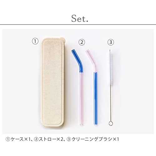 Amabro Двухцветная стеклянная соломинка 1712, Желтый и зеленый