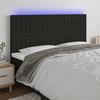 VidaXL LED Headboard Bedroom Furniture Double Bed Accessory Head of Bed Frame Interior Black 3122686