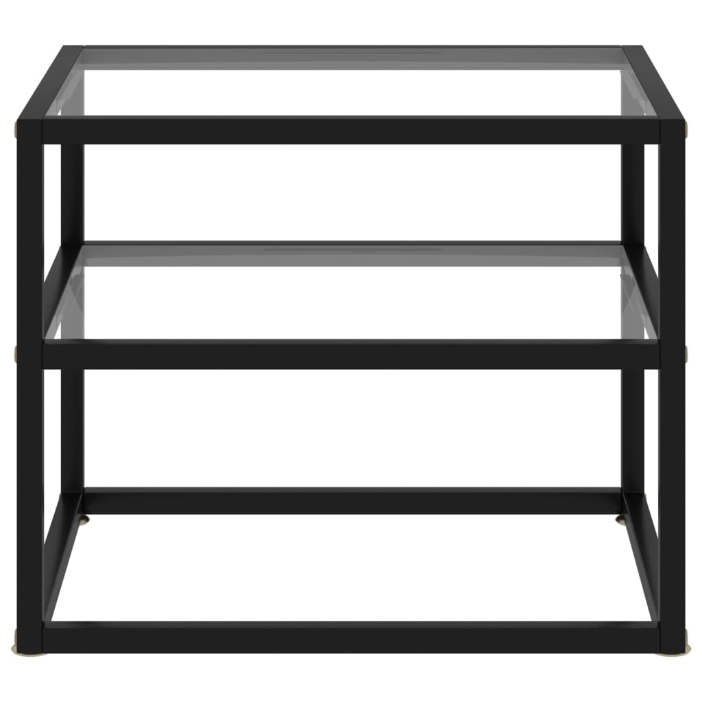 Console Table Transparent 50 x 40 x 40 cm Tempered Glass