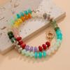 Acrylic Colorful Beads Choker Necklace Bohemian Y2K Neck Jewelry Rainbow Clavicle Chain  for Women