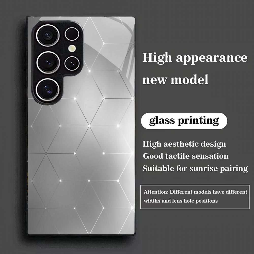 Закаленное стекло с градиентным рисунком для телефона, подходит для Samsung GalaxyS26 S25 S24 S23 S22 S20FE/Ultra/Plus5G, противоударная задняя крышка