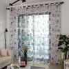 Романтичные шторы на окна, тюль, занавеска из марли, современный цветочный узор, прозрачная занавеска для спальни