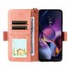 For Motorola Moto G64 5G/G54 5G Leather Case Magnetic Closure Wallet Stand Phone Cover with Crossbody Strap