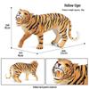 Kids' Wild Animal Figures: Lion, Tiger, Cow, Goat, Rhino, Horse, Leopard, Elephant - Plastic Educational Toys