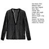 Men Club Shirt See-through Hollow Out Fishnet Deep V Neck Long Sleeve Solid Color Thin Pullover Soft Streetwear Slim Fit
