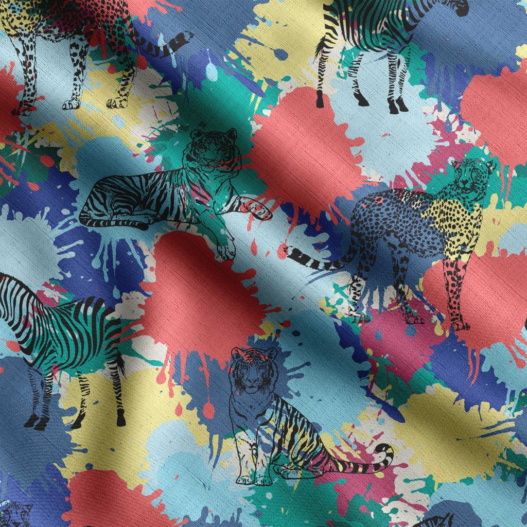 Soimoi Животный принт, хлопковый батист, ткань для квилтинга, продаваемая во дворе шириной 42 дюйма, хлопчатобумажная ткань средней плотности, швейные принадлежности,