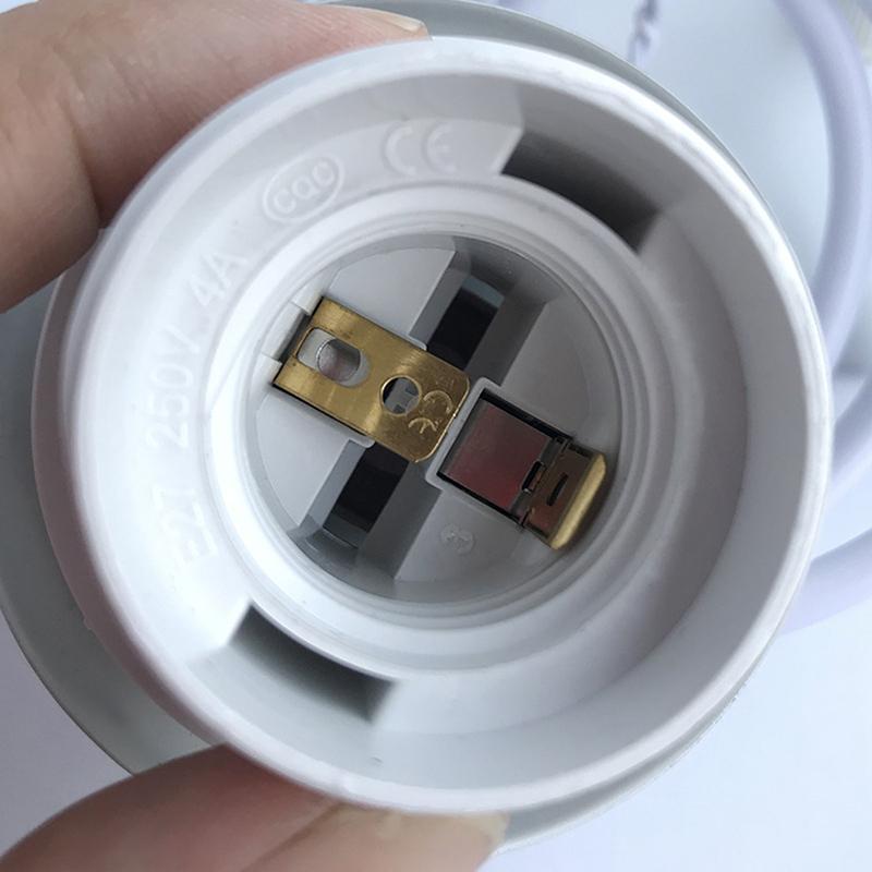 Черный/белый E27 подвесной патрон лампы с 0,5/0,8/1,2/2 м подвесной провод потолочный патрон лампы цоколь для люстры