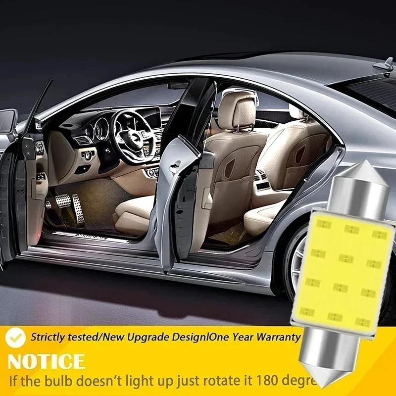 1-16PCS C5W LED Bulb C10W Festoon 31/36/39/41mm 12V COB 7000K White Car Interior Dome Reading Lights Trunk License Plate Lamp