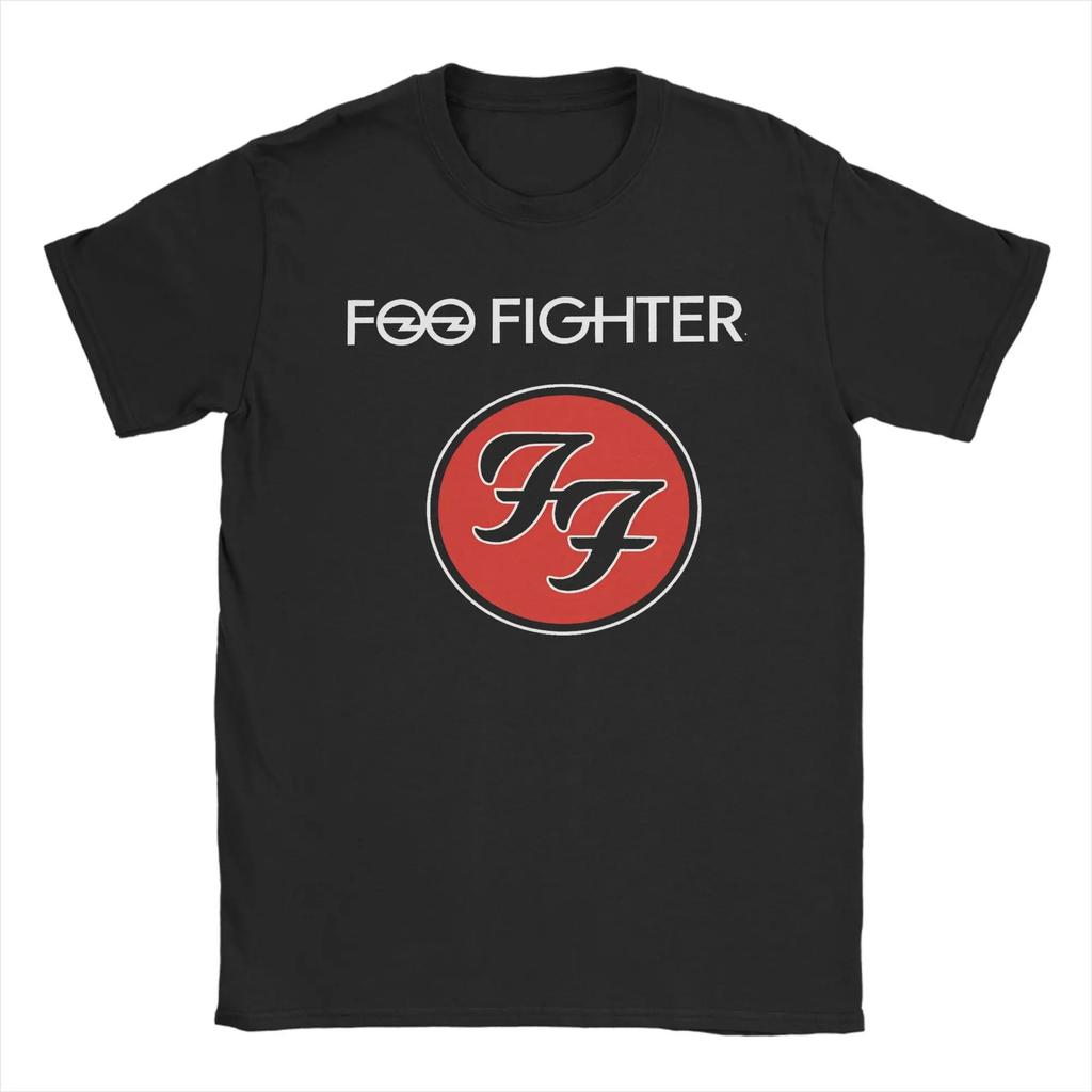 F-Fighters Graphic Print T Shirt Rock Band Cotton Clothing Trendy Short Sleeve Unisex Round Neck Tee Shirt Printed T-Shirt