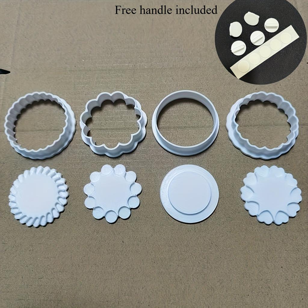 Набор из 4 форм для подарочной коробки с классическим минималистичным сэндвич-печеньем в винтажном стиле - Форма для прессования шоколада, джема, сыра для Дня святого Валентина, послеобеденного чая