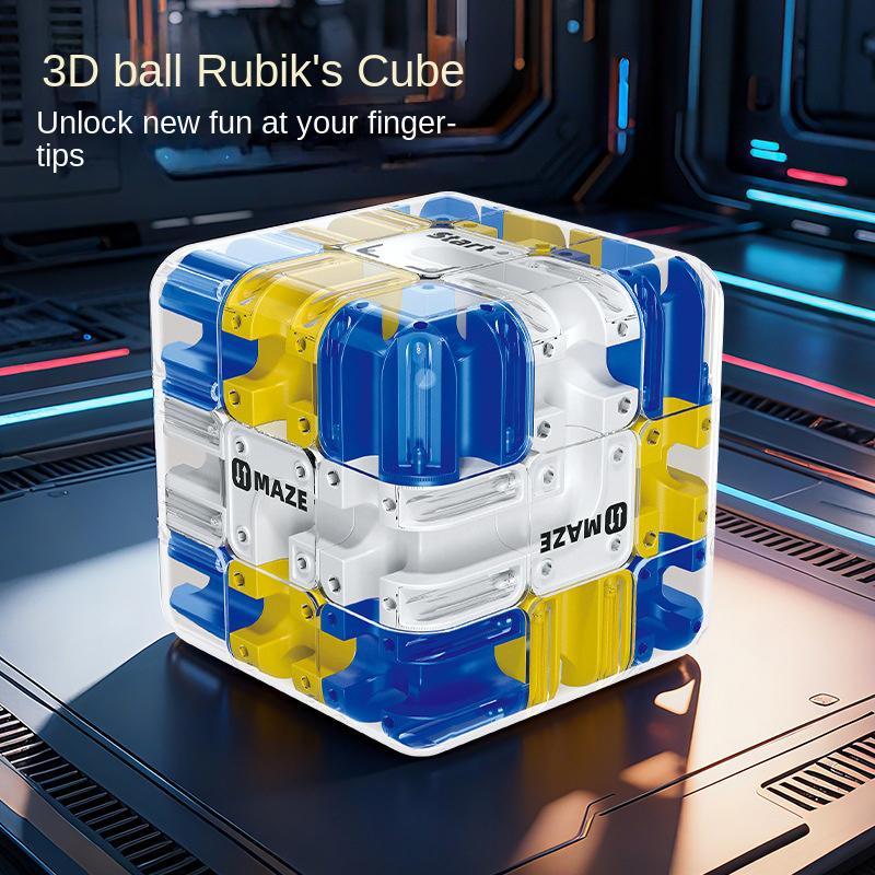 3D лабиринт куб для снятия стресса прозрачный шестигранный головоломка скоростной магический куб игрушка-антистресс для детей развивающие игрушки подарок на день рождения