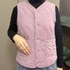 Women's Winter Down-Cotton Fleece-Lined Thickened Vest School Uniform Essential Warm Inner-Wear Sleeveless Gilet
