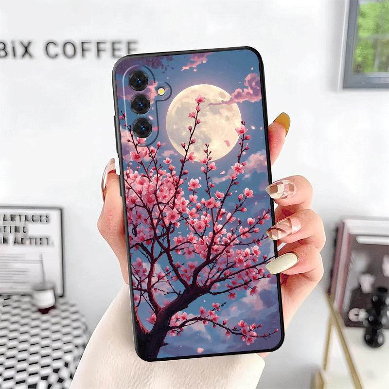 Мечтательное ночное дерево сакуры Мягкий чехол для телефона для Samsung A17 A37 A57 A16 A26 A36 A56 A15 A25 A35 A55 A14 A24 A34 A54 A13 A23