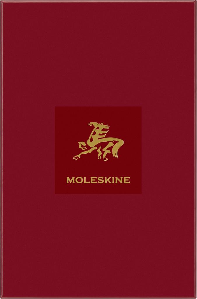 Moleskine Год Лошади Большой Размер x Горизонтальный с Овощами LECNYHRSQP060VGBOX Блокнот, Твердый Переплет, (13см 21см), В клетку, Красный, Коробка, 100% Масло,