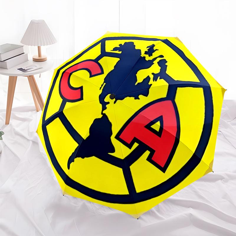 Модный складной зонт-автомат Club América. Портативный и складной, идеально подходит для подарка, путешествий и повседневного использования.