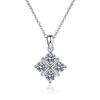 New 1.2 Carat Real All Moissanite Pendant Necklace S925 Pure Silver Synthetic Diamond Brilliant Gemstone Jewelry Wholesale