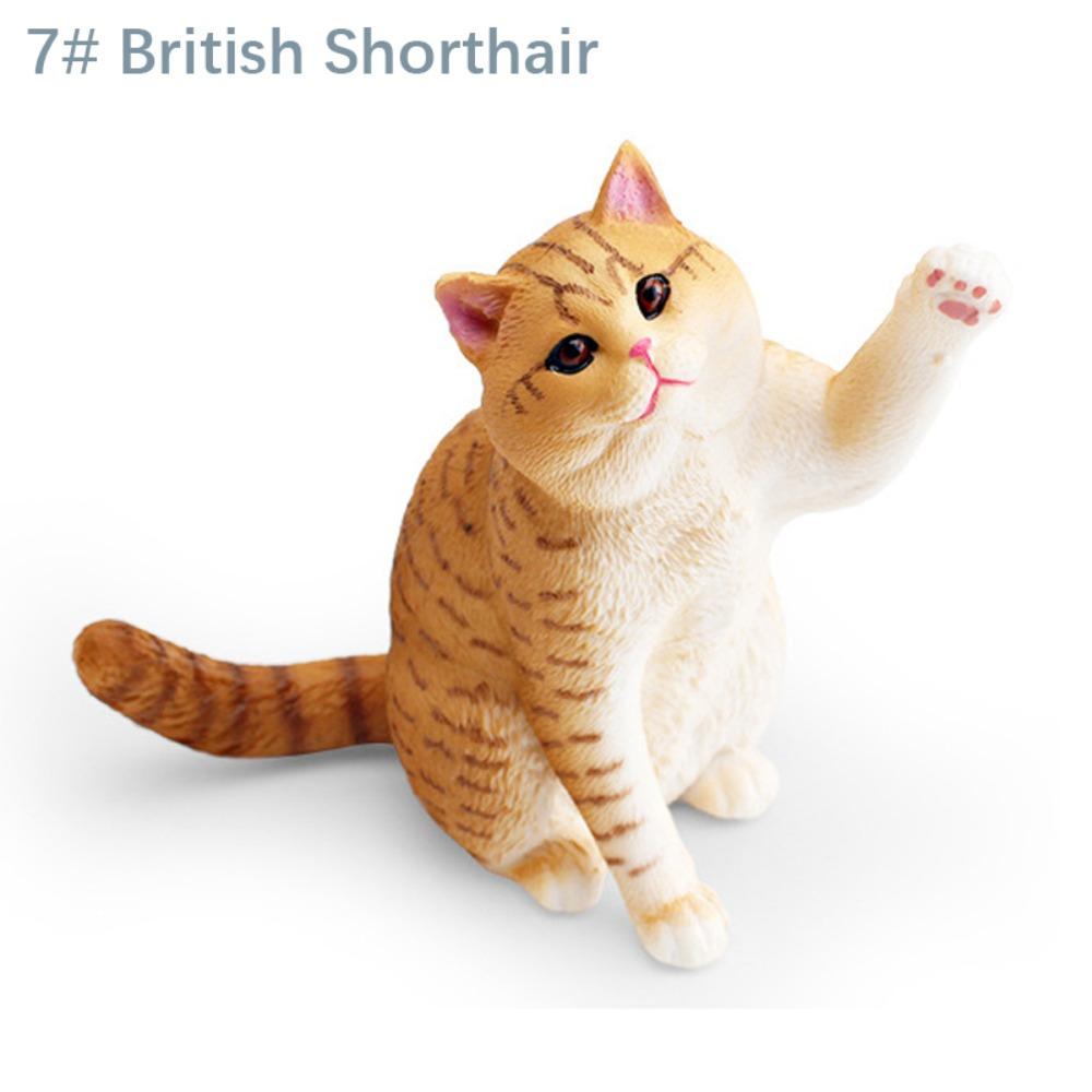 ПВХ Модель кошки-симулятора Реалистичная статуэтка кошки Украшение Милый симулятор питомца Украшение для автомобиля