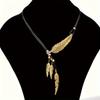 Boho Feather Decor Choker Necklace Vintage Rope Chain Ethnic Style for Women Necklace Accessories