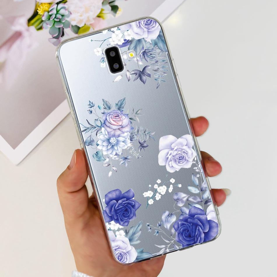 Чехол для Samsung Galaxy J6 Plus Samsung J6 2018 J 6 J6Plus J610F J600F Элегантная Печать Мягкий Силикон ТПУ Прозрачная Задняя Крышка Телефона