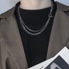 Stainless Steel Hip Hop Ot Clavicles Chains Simplicity Bilayer Man 'S Necklace Unisex Choker Neck Jewelry