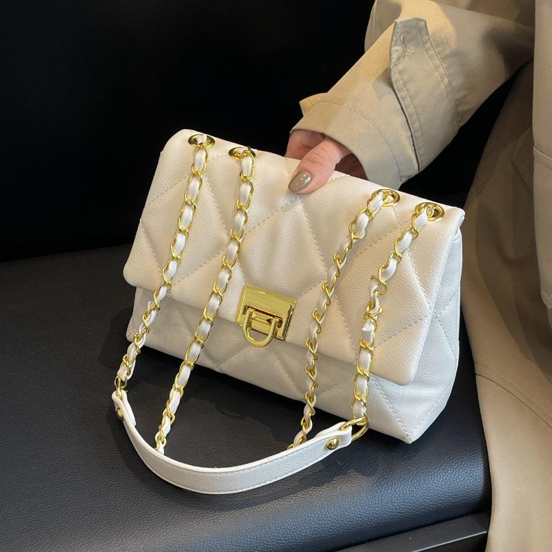 Сумка женская новая модная универсальная цепочка ромбовидная сумка-мессенджер премиальная текстурная на плечо маленькая квадратная сумка