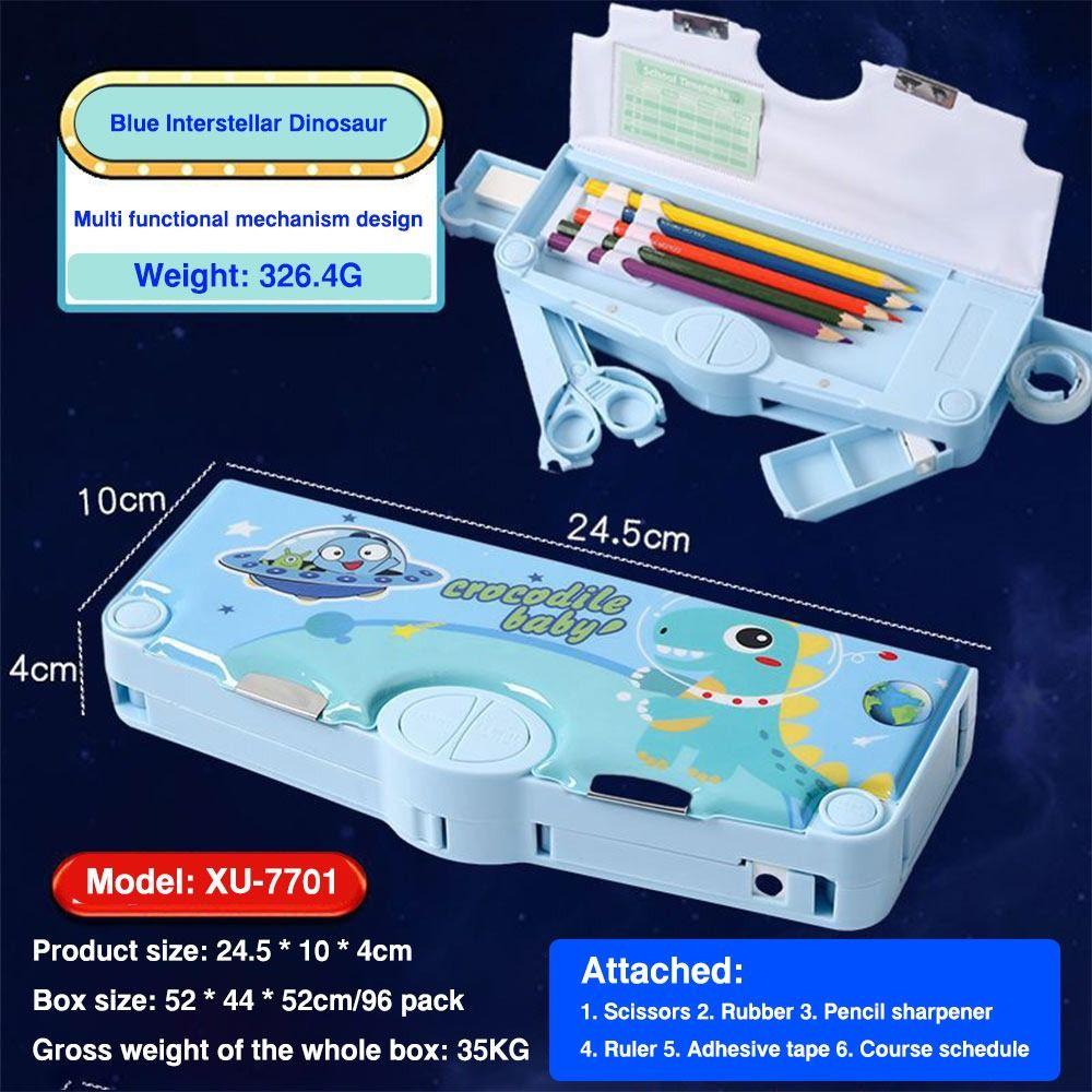 Двухслойный пенал Большой емкости Коробка для хранения канцелярских принадлежностей Пенал Подарок для студентов