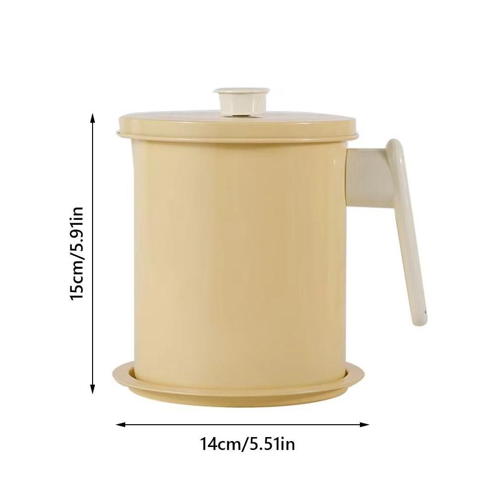 BPA-Free Grease Separator Anti-Leakage Stainless Steel Strainer Oil Filter Pot Deep Frying