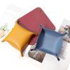 1 Pcs Nordic PU Leather Storage Box Desktop Storage Tray Jewelry Cosmetic Key Stuff Storage Basket Folding Table Organizer Case