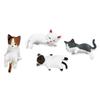 Seimeinoki Cute Cat Car Set of Interior Dashboard Different Cat High Temperature Rearview Mirror Interior Animal Mini Mascots Decorations, 4,