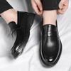 Модная мужская обувь лоферы слипоны офисная формальная обувь мужская для свадьбы вечеринки балетки повседневная уличная обувь 2024 новая кожаная мужская обувь