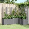 VidaXL Planter with Trellis, Garden Flower Pot, Terrace Plant Box, Outdoor Planting Box for 367877