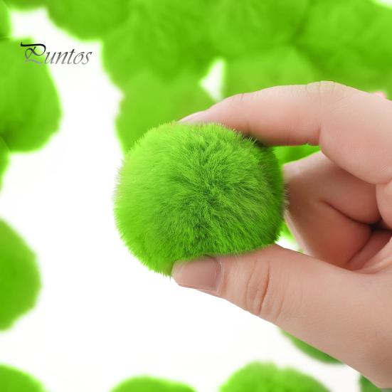16 шт. зеленых пушистых рождественских шаров, украшения для елки, пушистые шарики из помпонов, мини-зеленые эльфийские шары, игрушки, искусственный меховой шар для домашнего декора на вечеринку