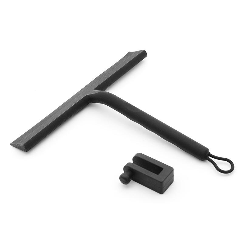 Силиконовый скребок для стекла с крючком для уборки ванной комнаты и окон