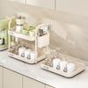Drainage Design Tea Cup Holder Double Layer Kitchen Storage Organizer Kitchen Storage