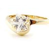 White 'Creative Star' Gold Plated Ring