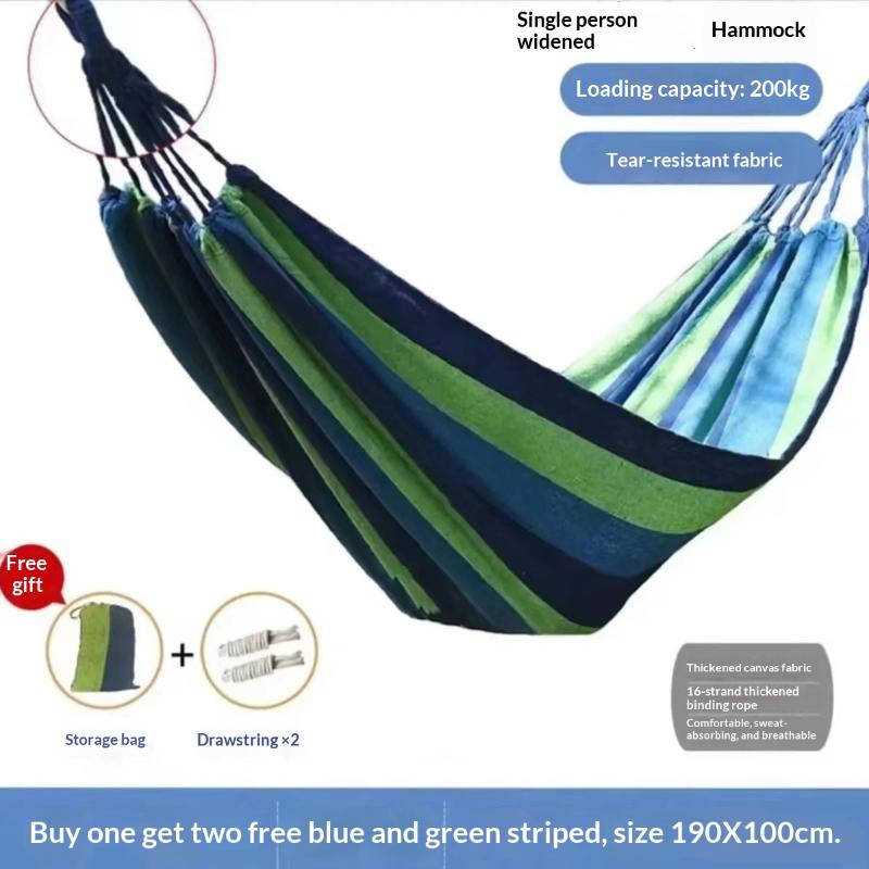Adult Outdoor Swing, Thick Canvas Camping Hammock, Easy To Carry And Store, Making Your Outdoor Activities More Comfortable