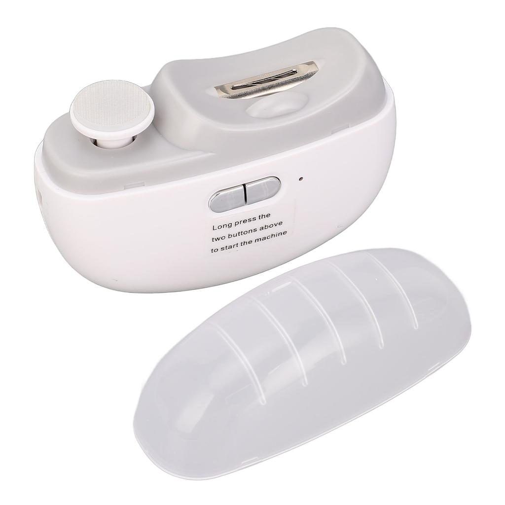 Электрическая пилка для ногтей Защита от защемления Многофункциональная Тихая Автоматическая Электрическая машинка для стрижки ногтей Белая